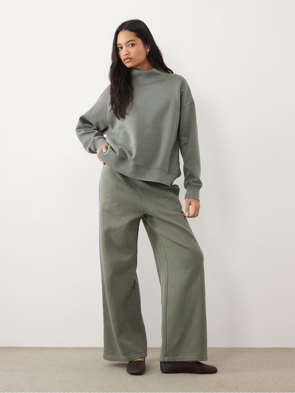 Abercrombie & Fitch Sage Green Crewneck Sweat SET